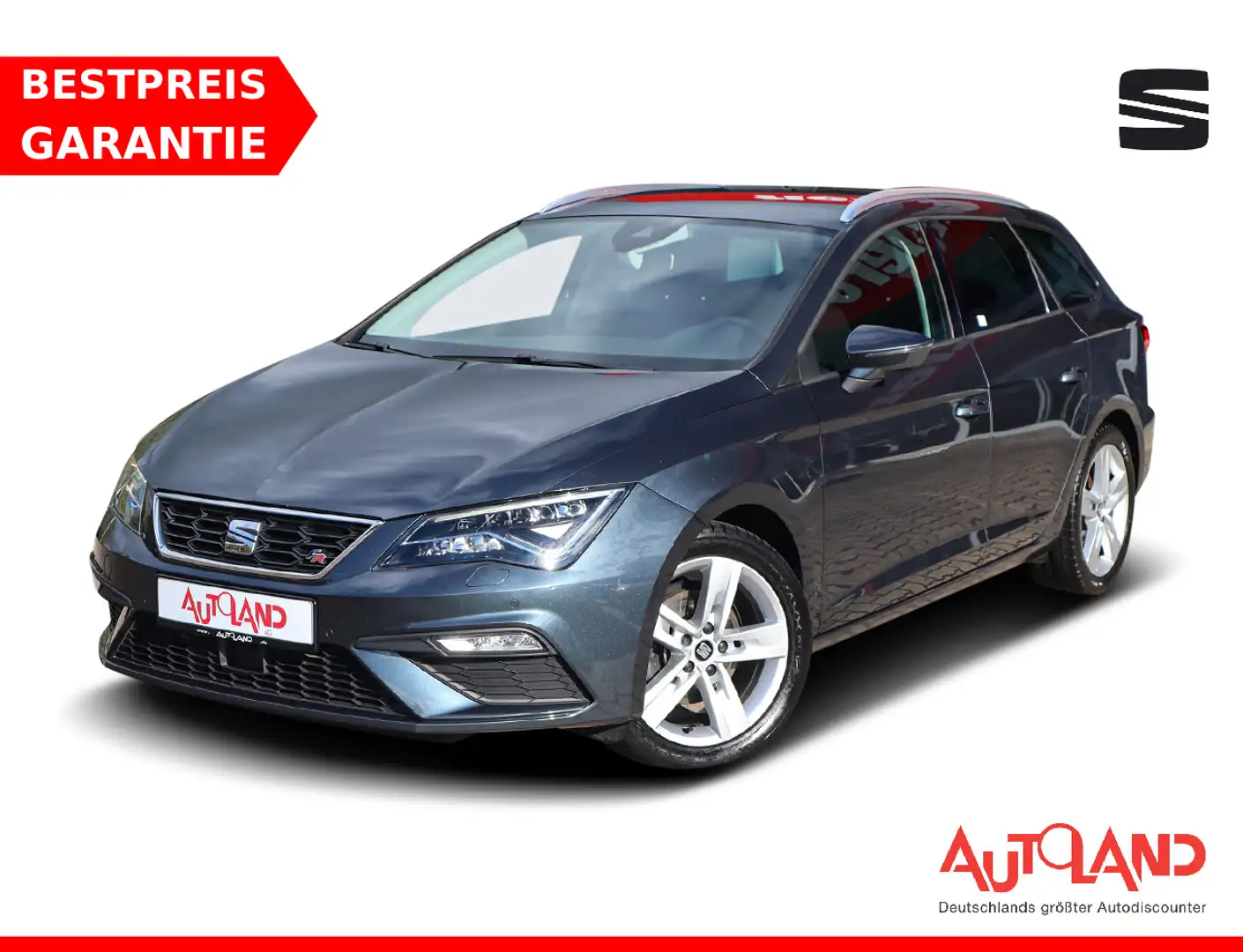 SEAT Leon ST 2.0 TSI DSG FR LED Navi AHK ACC Panorama Gris - 1
