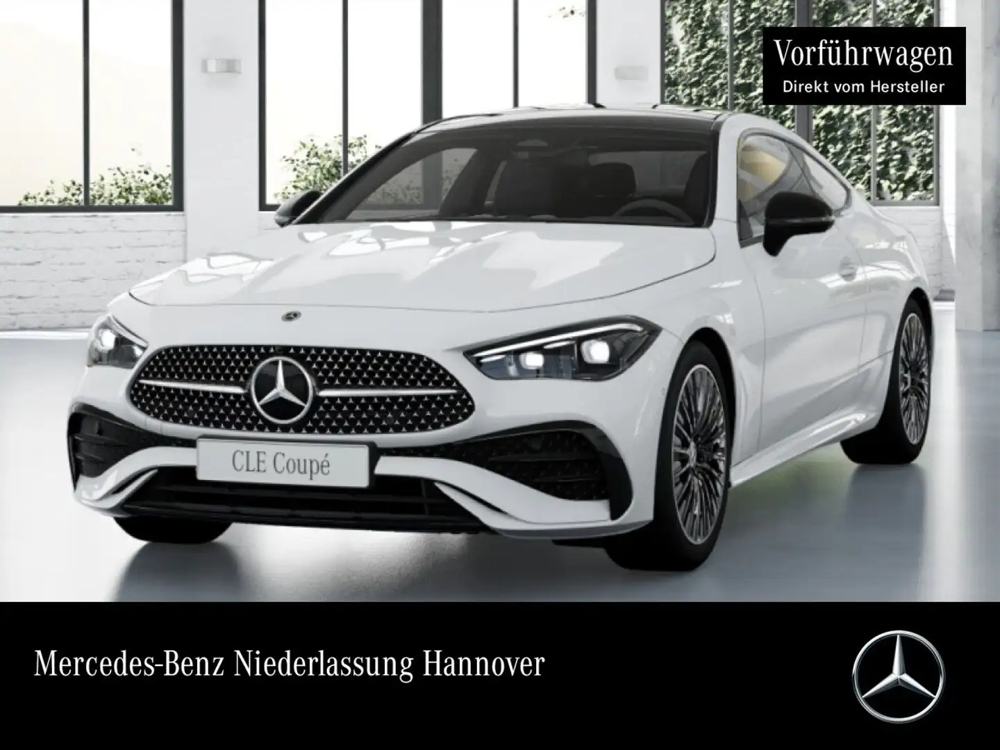 Mercedes-Benz CLE 200 AMG+NIGHT+PANO+360+AHK+BURMESTER+TOTW+9G Weiß - 1