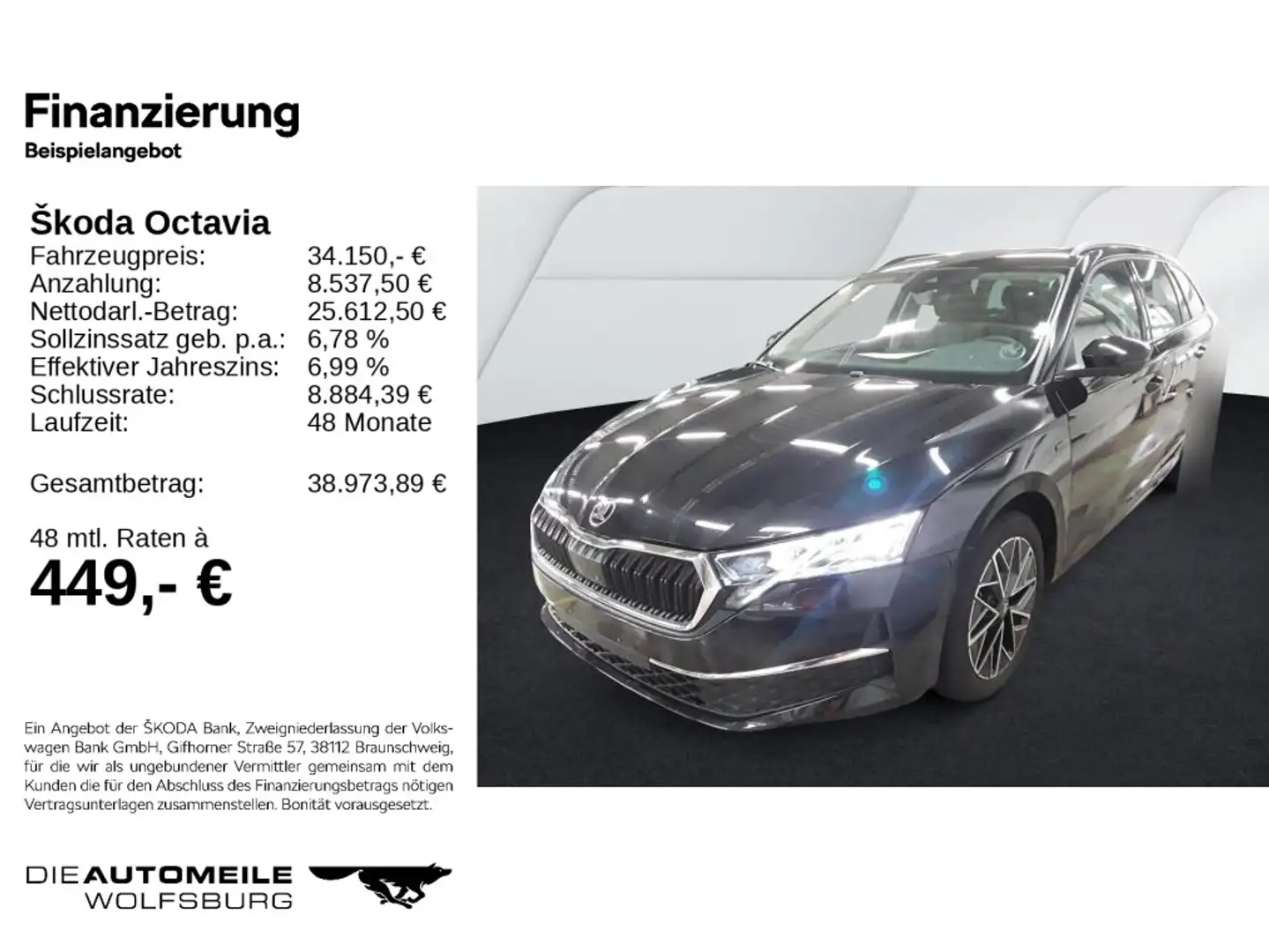 Skoda Octavia 4 IV Combi 2.0 TDI DSG Tour Stand/Matrix Schwarz - 2