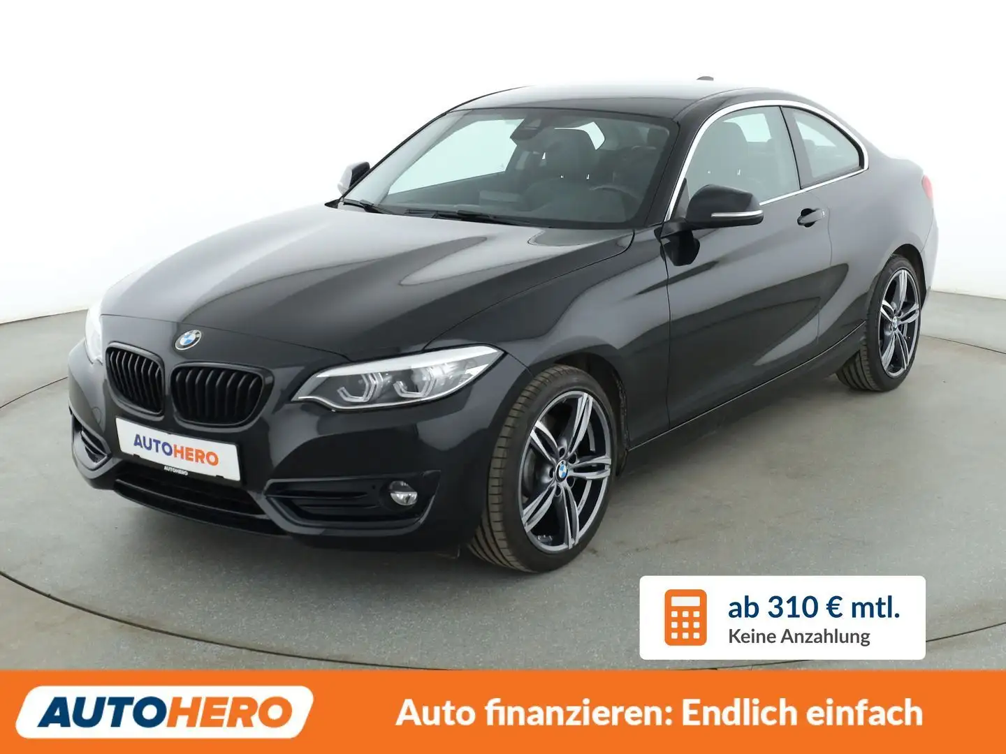 BMW 230 230i Sport Line Aut.*NAVI*LED*TEMPO*PDC* Noir - 1