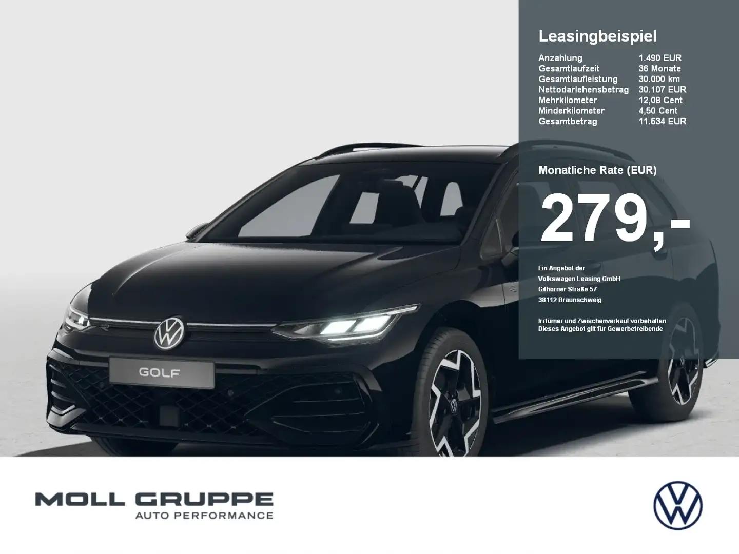 Volkswagen Golf Variant R-Line 1.5 l eTSI OPF DSG NAVI LED Zwart - 1