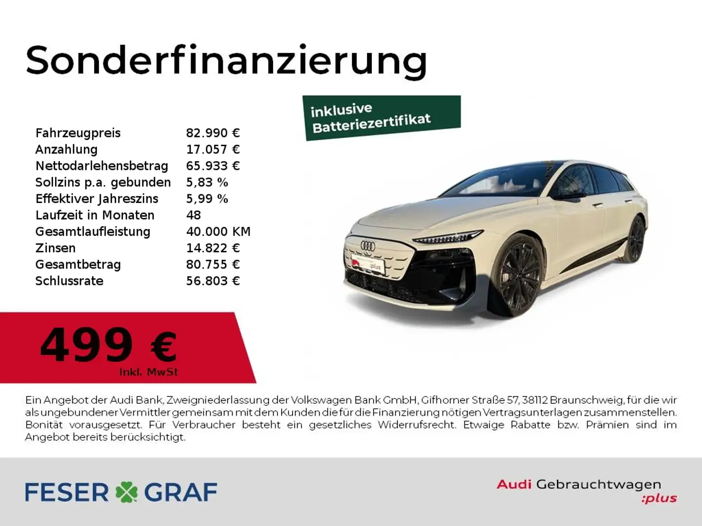 Audi S6 e-tron Avant B&O/360°Cam/Sitzlüft/Panorama Beige - 1