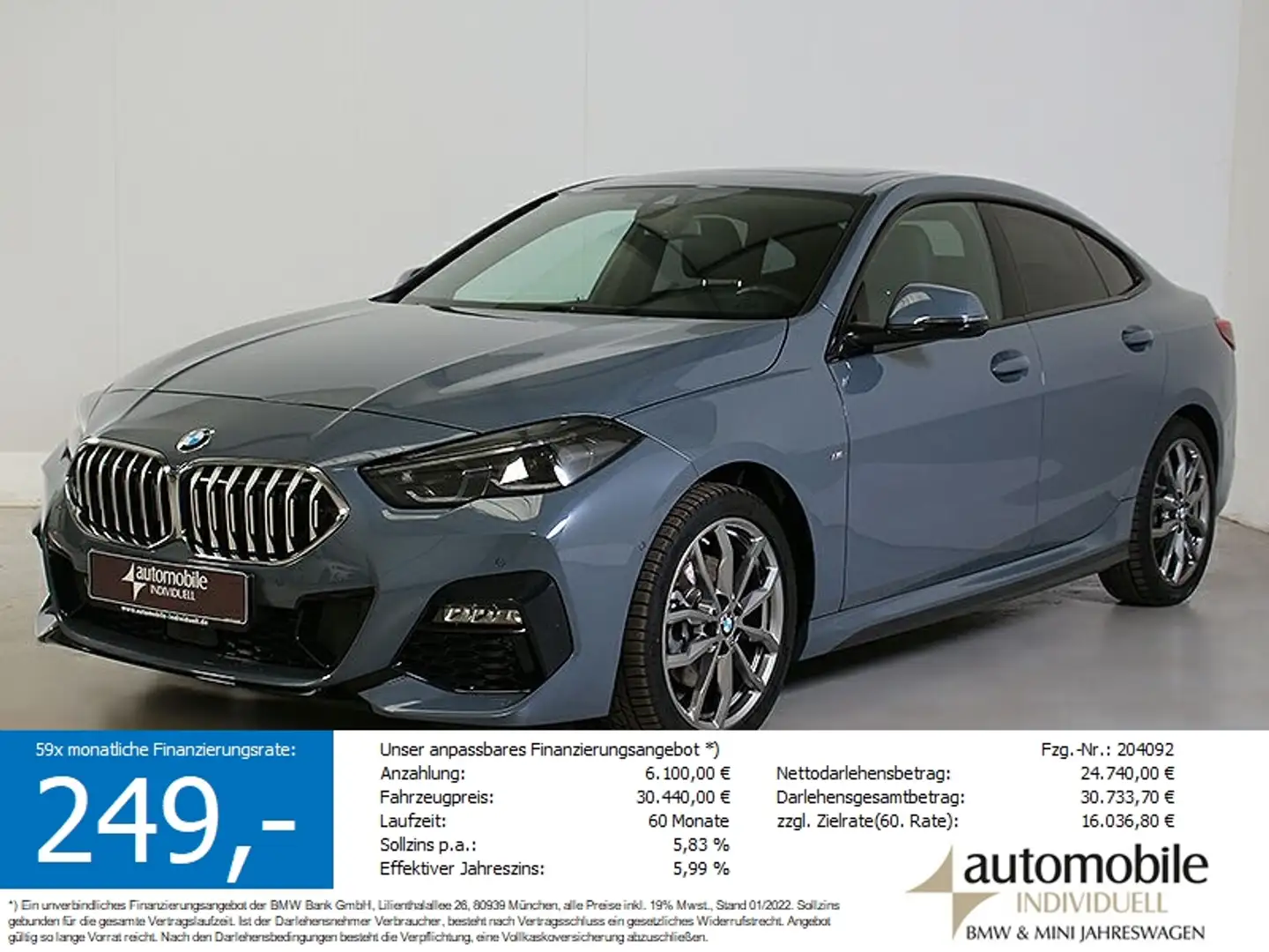 BMW 218 i Gran Coupé M Sport DKG LiveCockpit LED ACC Gris - 1