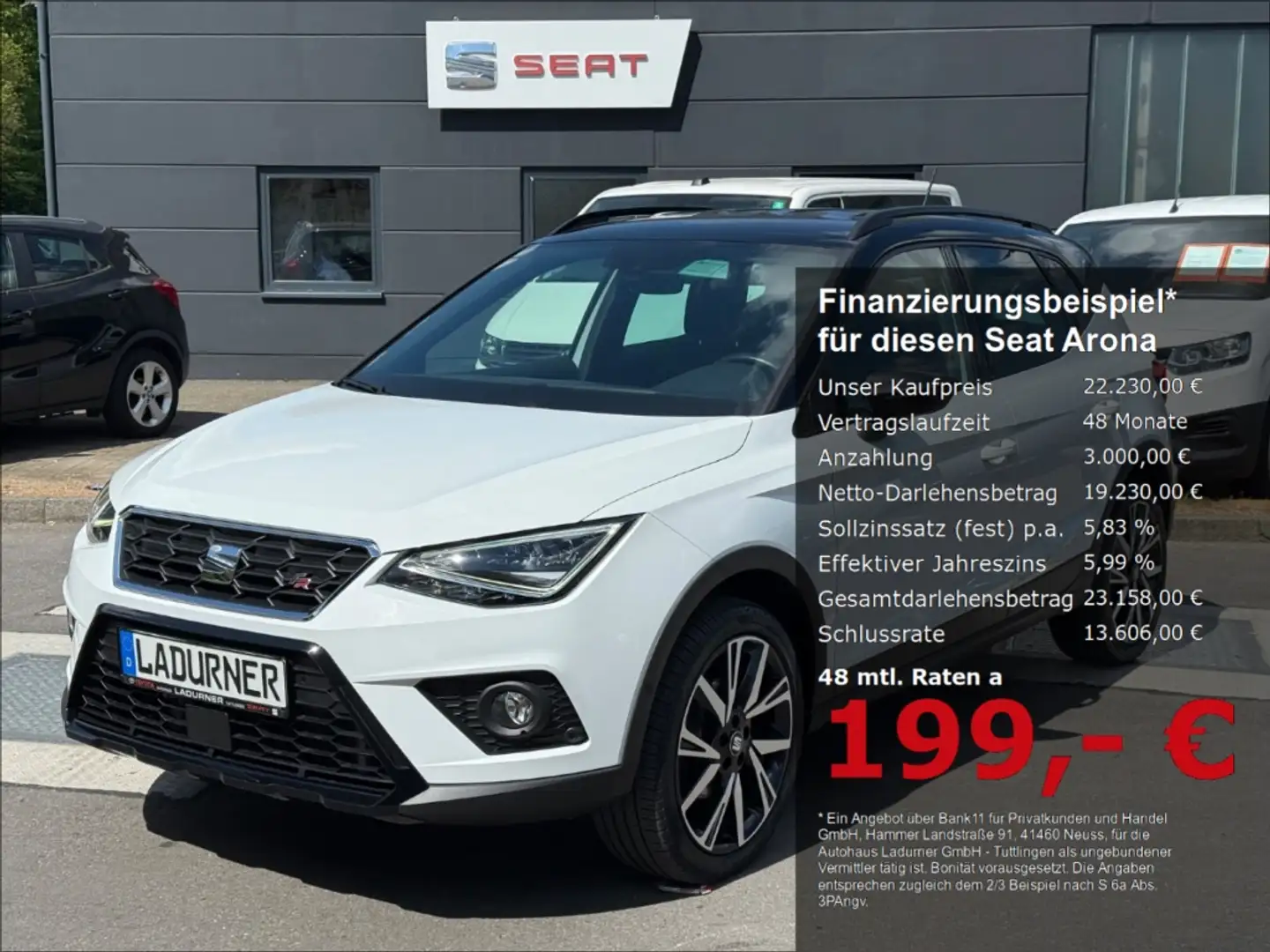 SEAT Arona FR Black Edition 1.5L TSI DSG* AHK+ Voll+ LED Weiß - 1