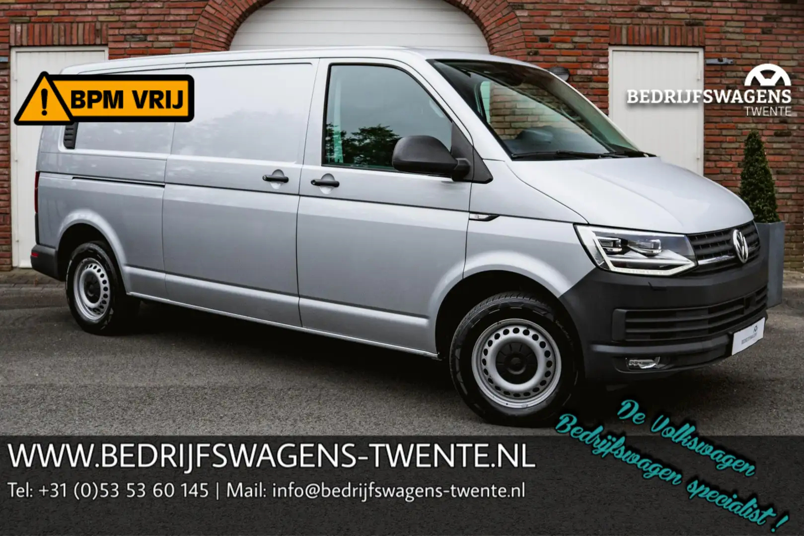 Volkswagen T6 Transporter 2.0 TDI L2H1 ACC - LED - AUTOMAAT DSG 150 PK Argent - 1