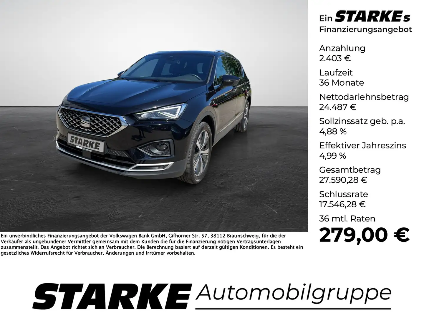 SEAT Tarraco 2.0 TDI DSG Xcellence Schwarz - 1