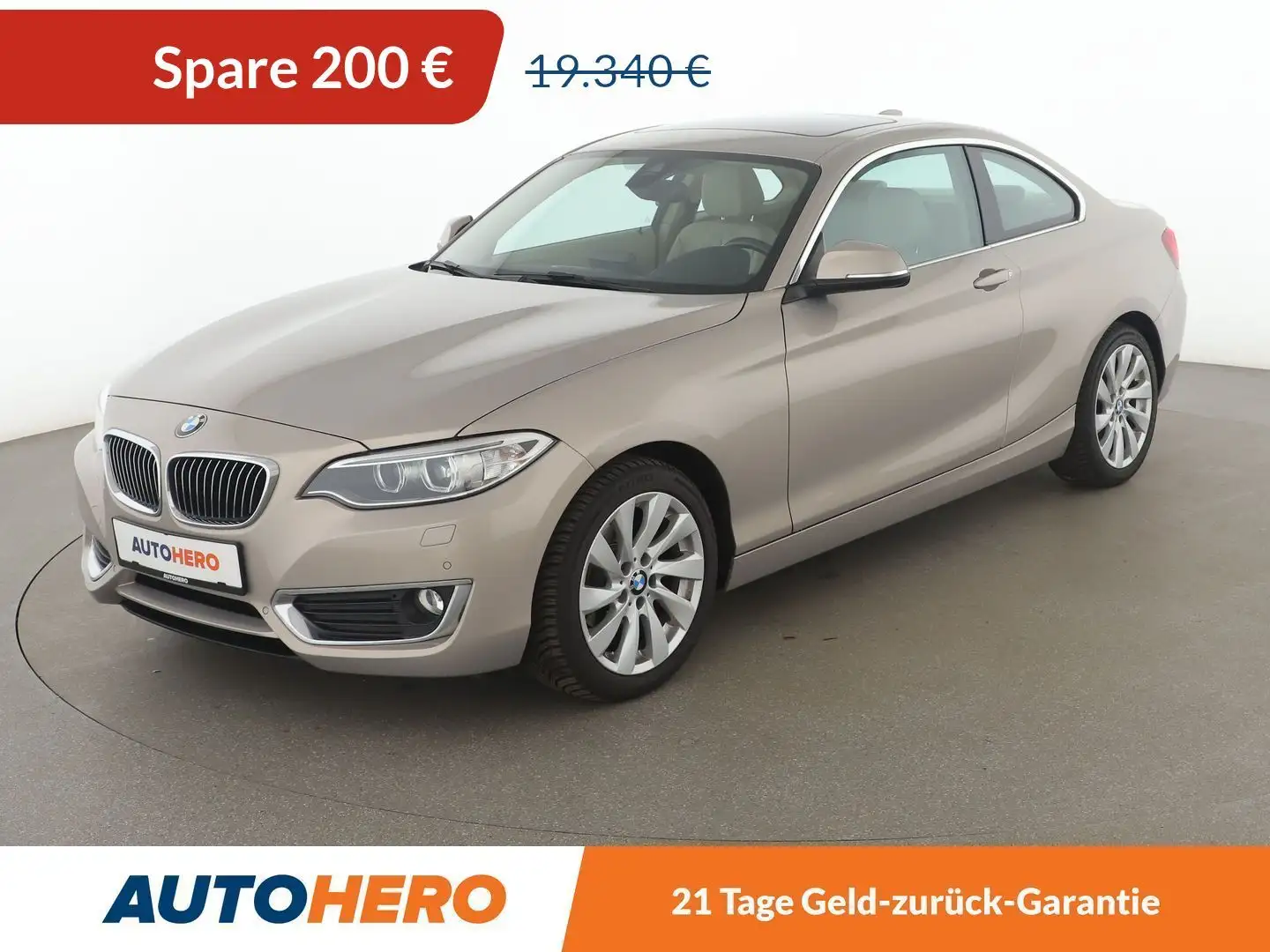 BMW 218 218i Luxury Line Aut.*NAVI*BI-XENON*TEMPO*PDC*SHZ* Gold - 1