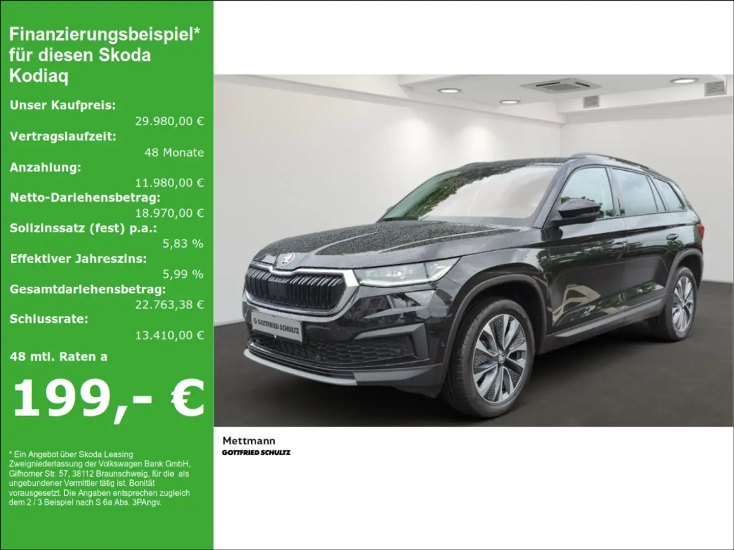 Skoda Kodiaq Tour 2.0 TDI DSG NAVI KAMERA SHZ AHK DAB Schwarz - 1