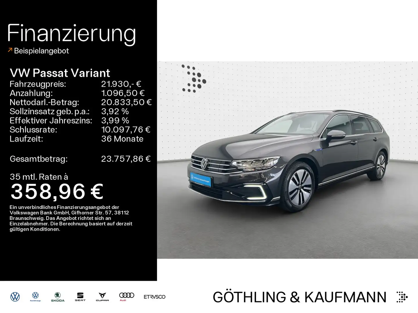 Volkswagen Passat Variant GTE 1.4TSI eHybrid *NAVI*AHK*KAM* Grijs - 1