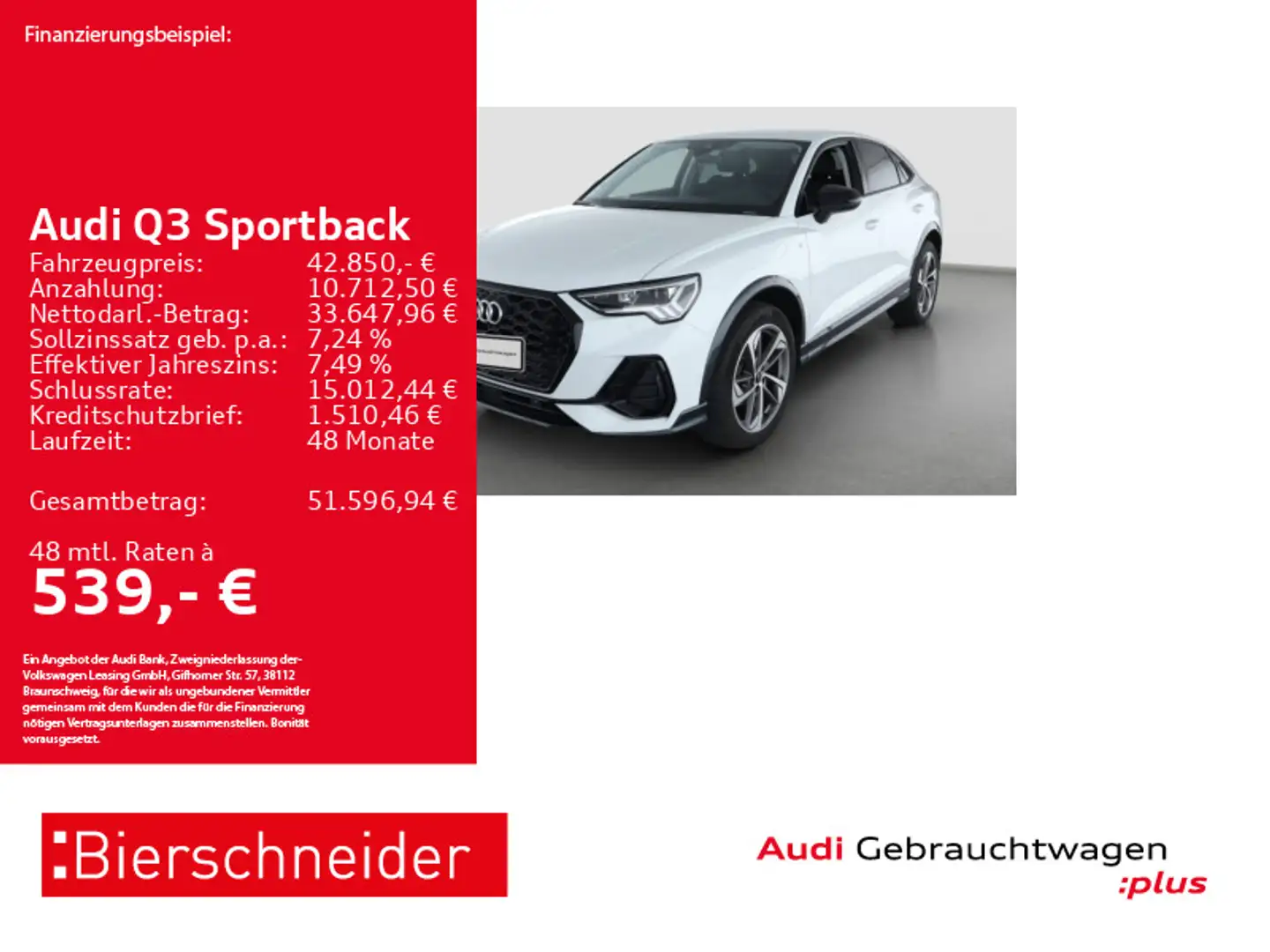 Audi Q3 35 TFSI S-Line Black AHK LED ACC NA Weiß - 1