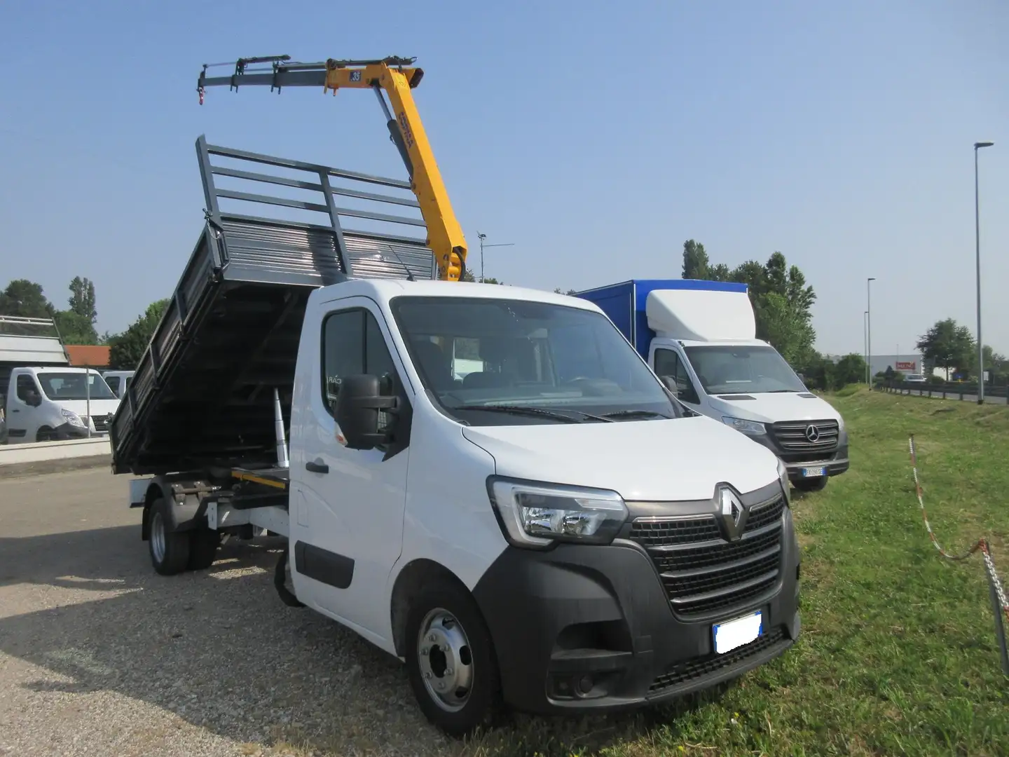 Iveco Daily 2.3 160CV CASSONE RIBALTABILE E GRU COPMA Bianco - 1