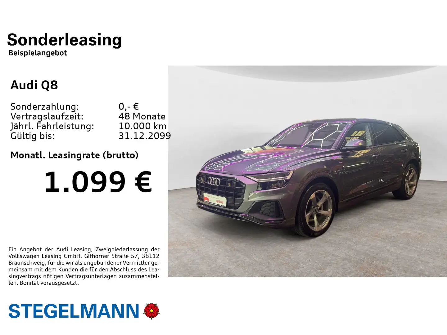 Audi Q8 50 TDI qu. tiptr. S-Line B&O*Schwarzpaket*21Z Gris - 2