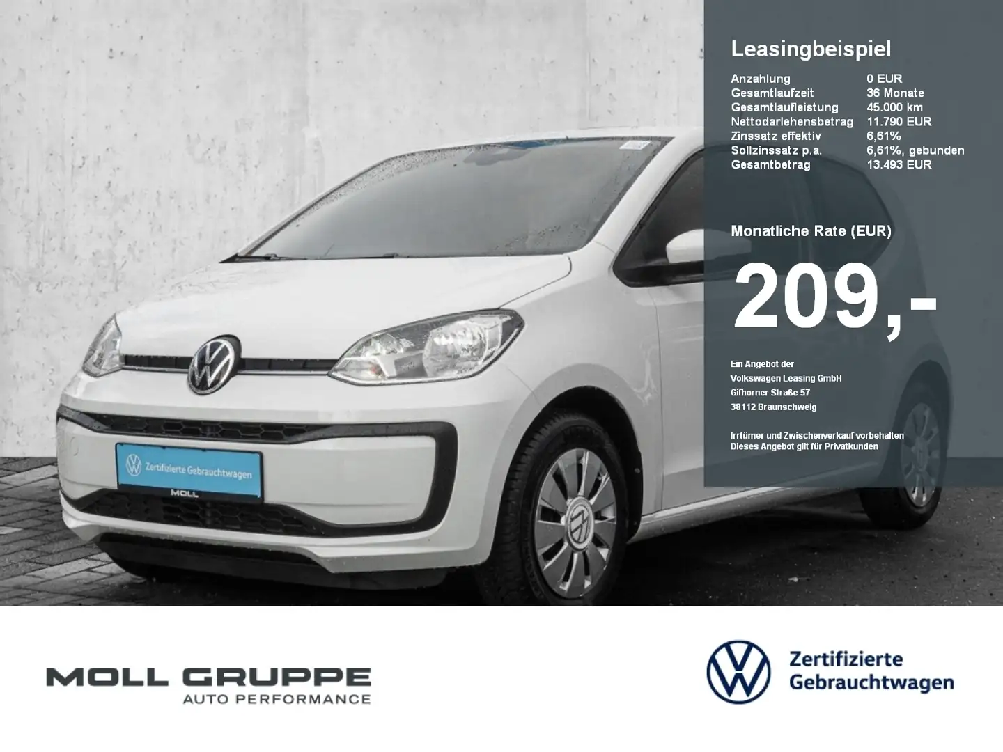 Volkswagen up! move  1.0 KAM Weiß - 1