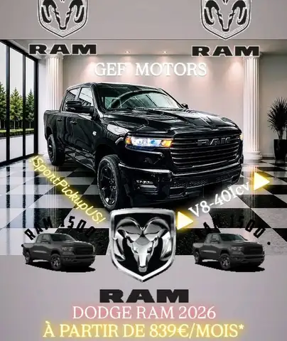 Dodge RAM 1500 SPORT CREW CAB 4X4 5.7 V8 HEMI eTorque – 401 CH 2026 839e LOA