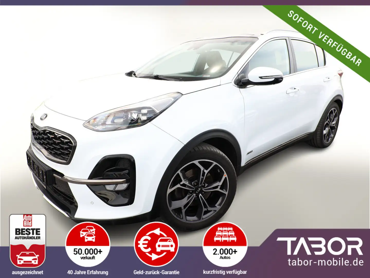 Kia Sportage 1.6 T-GDI 177 4WD GT Line Leder Nav PDC Weiß - 1