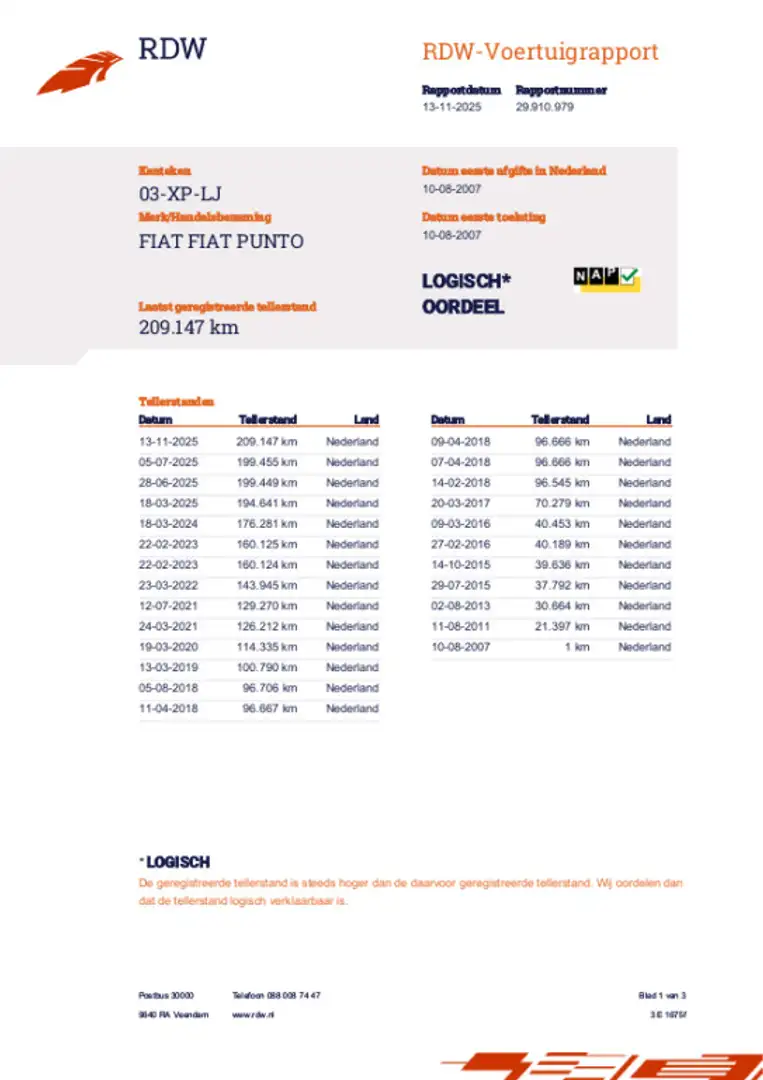 Fiat Grande Punto 1.4 Dynamic CRUISE/AIRCO/APK 24-03-2026/NAP Gris - 2