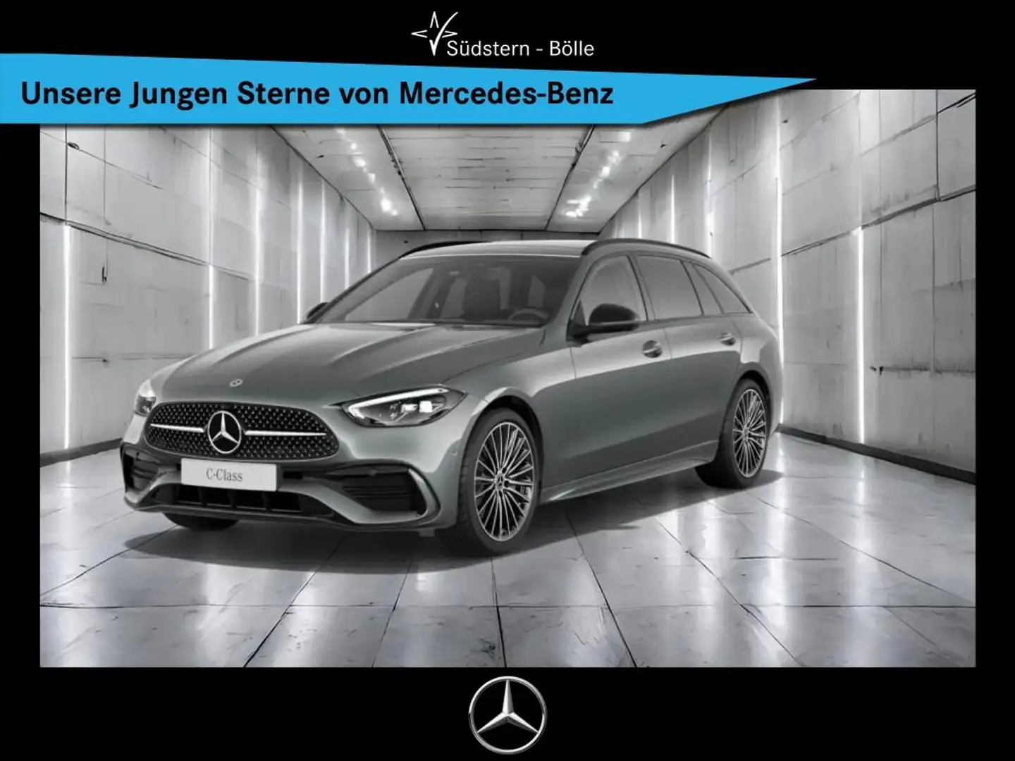 Mercedes-Benz C 300 d T AMG+AHK+PANO+MEM.+HUD+STNDHZG.+TOTW.+ Gris - 1