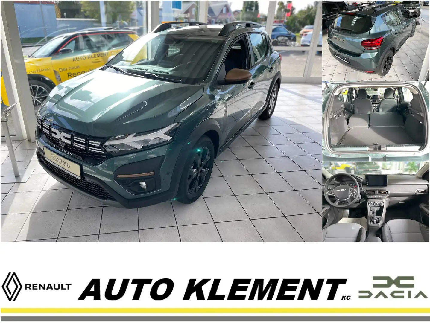 Dacia Sandero Stepway Extreme TCe 90 CVT Automatik, Klimaautomat Groen - 1