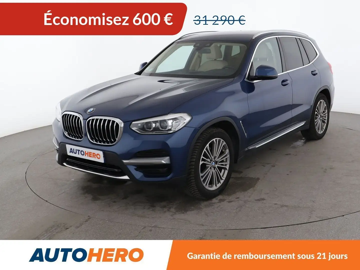 BMW X3 xDrive20dA Luxury Bleu - 1