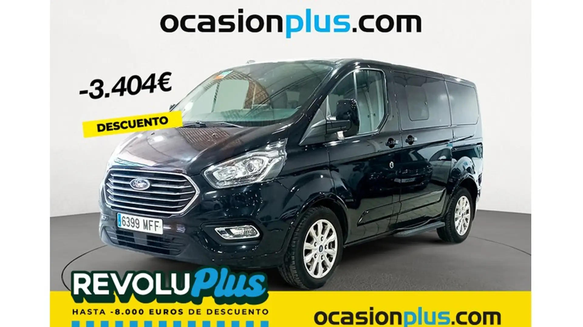 Ford Tourneo Custom 2.0 EcoBlue Hybrid Titanium 150 Zwart - 1