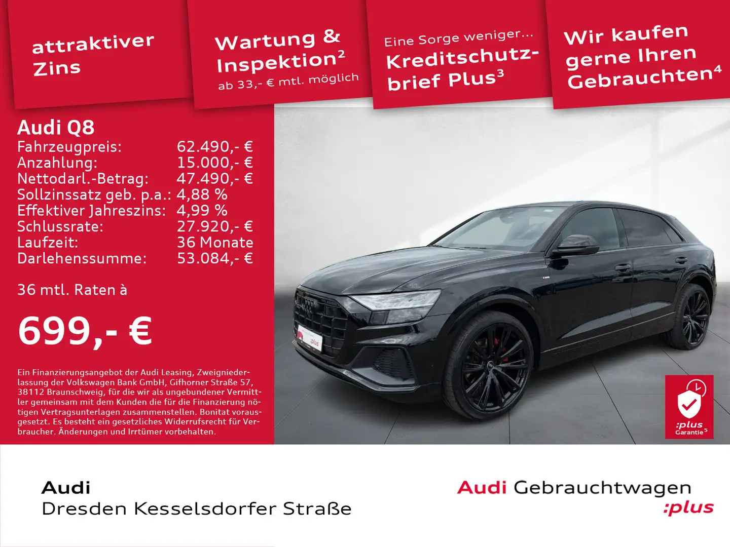 Audi Q8 SUV 50 TDI quattro tiptronic Navi LED Kamera Noir - 1