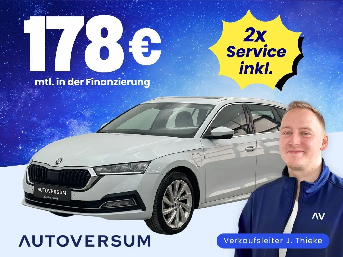 Skoda Octavia 1.4 TSI Style iV KESSY*PANO*LED*ACC*VIRT Weiß - 1