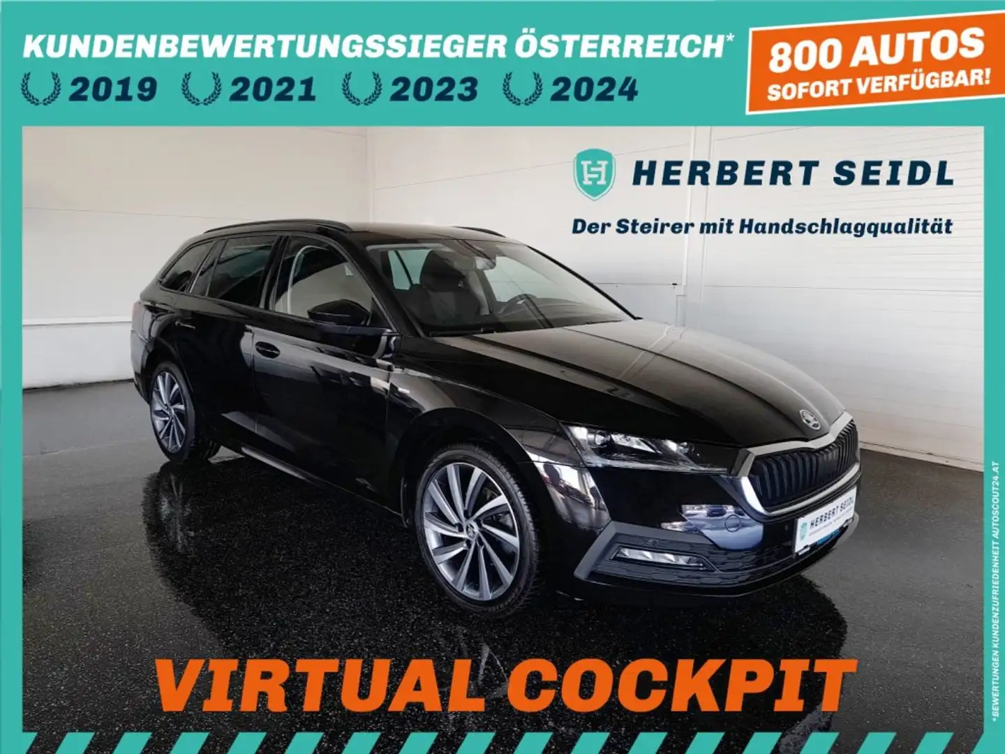 Skoda Octavia Combi TOUR 2,0 TDI DSG *STANDHZG / MATRIX-LED / 18 ZOLL / VIRTUELL / NAVI / AHV / ACC / E-KLAPPE* Schwarz - 1