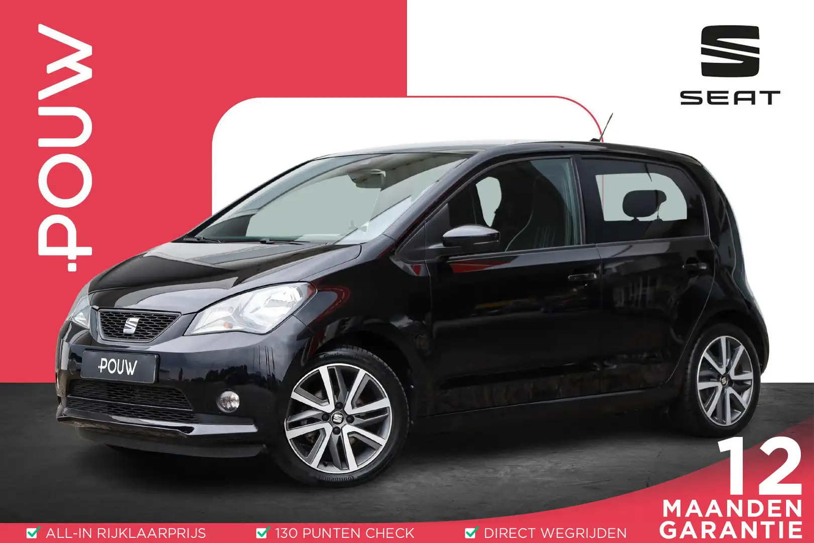SEAT Mii Electric 83pk Electric Plus |SoH 93% | Verwarmde v Zwart - 1