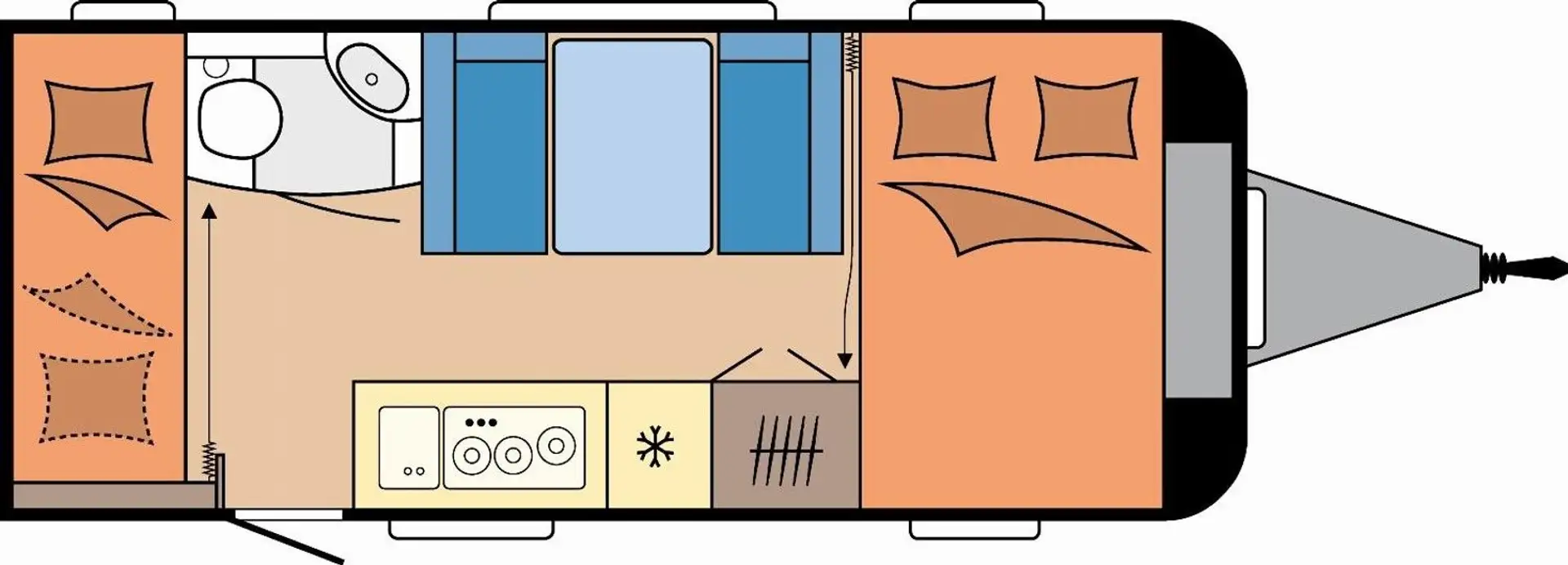 Hobby De Luxe 490 KMF Modell 2026 Weiß - 2