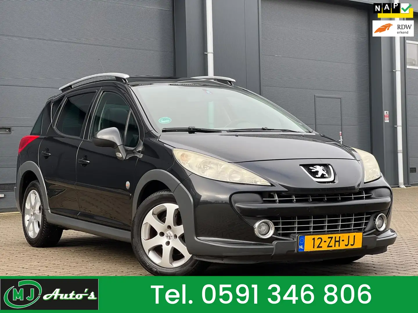 Peugeot 207 SW Outdoor 1.6 VTi XS BJ08 PANORAMA LMV Schwarz - 1