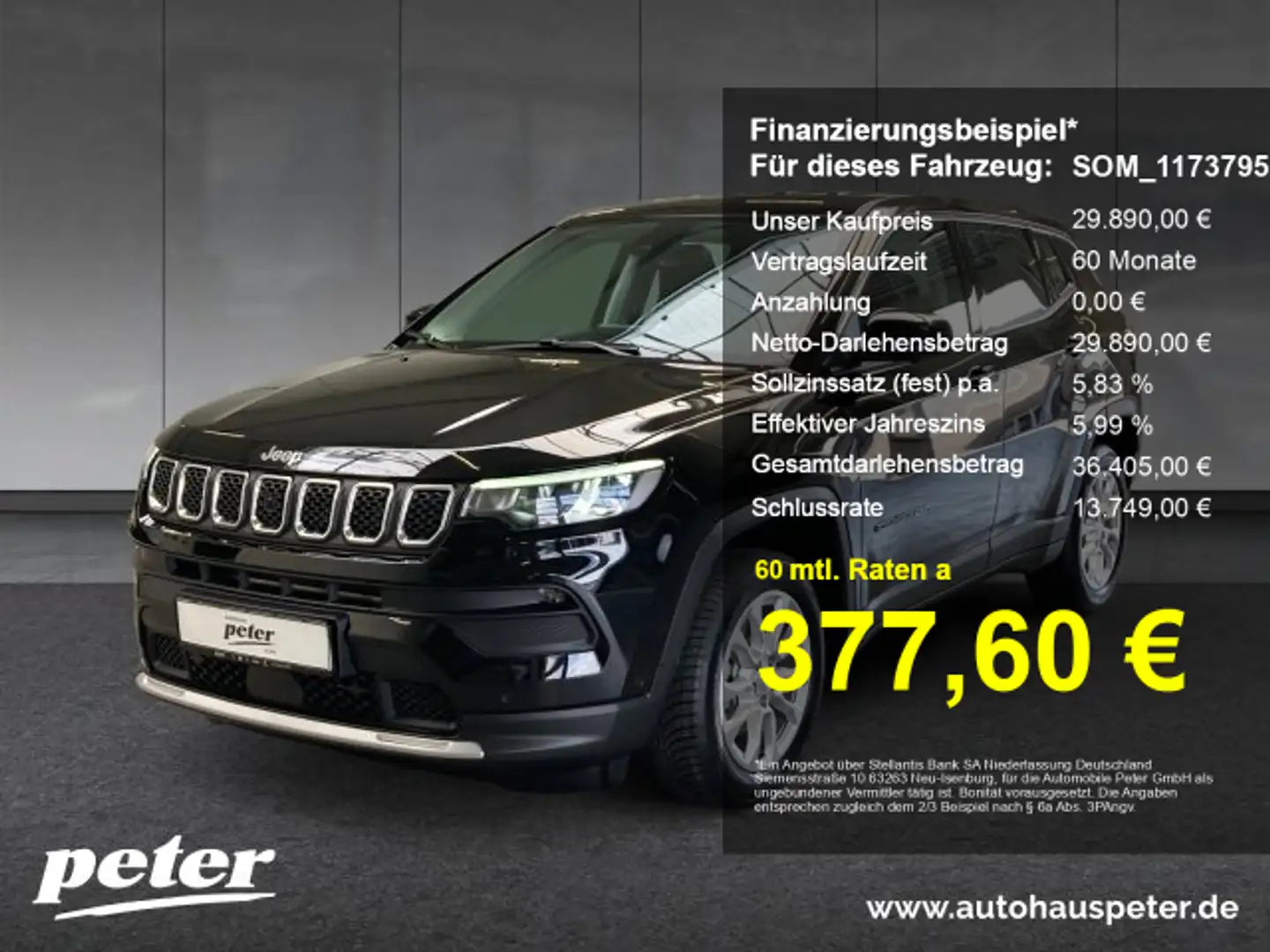 Jeep Compass Compass 1.5l T4 48V e-Hybrid MHEV Altitude FWD Schwarz - 1