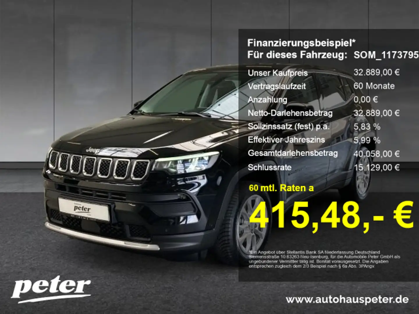 Jeep Compass Compass 1.5l T4 48V e-Hybrid MHEV Altitude FWD Schwarz - 1