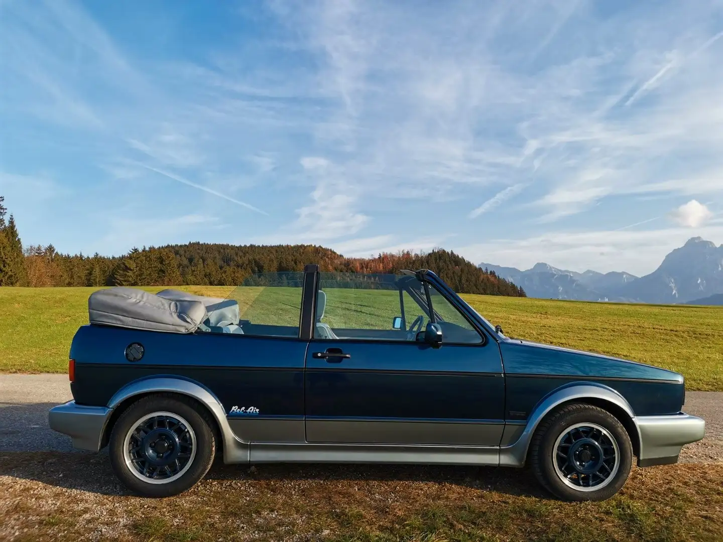 Volkswagen Golf 1 Cabrio Bel Air Bleu - 2