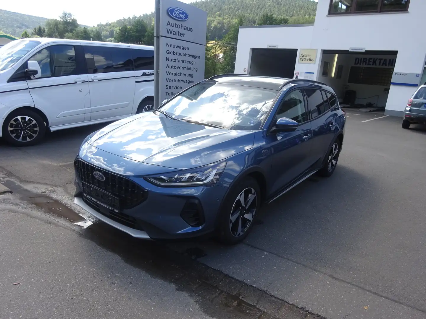 Ford Focus Active X Hybrid LED Navi Kamera AHK Schiebedach Blau - 1