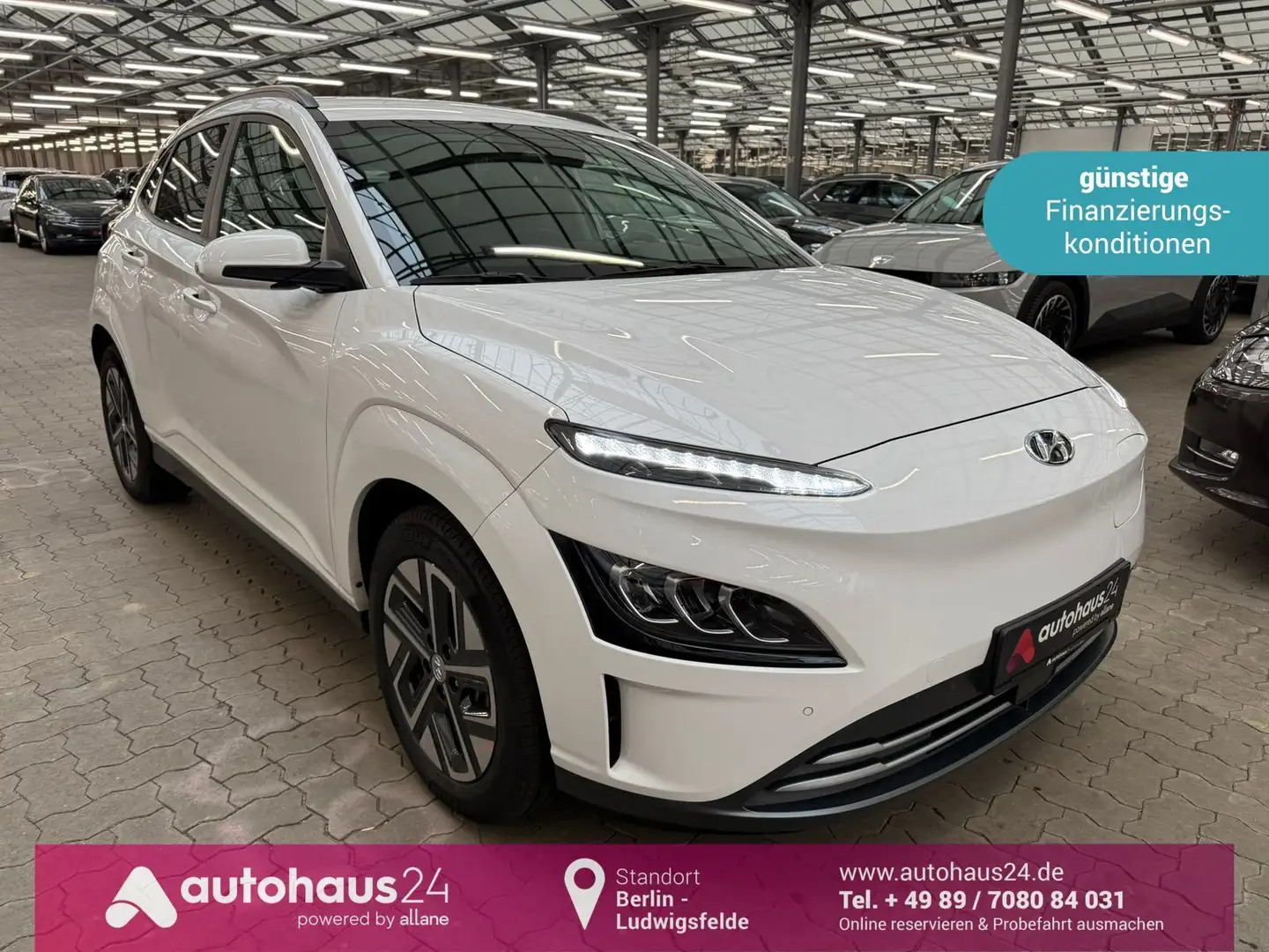 Hyundai Kona Elektro 39,2 kWh|Kamera|DAB Weiß - 1