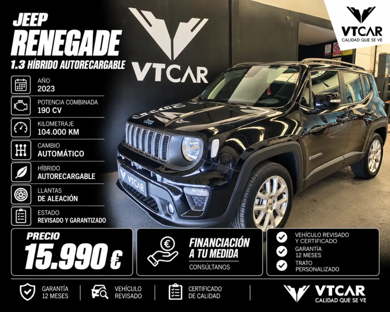 Jeep Renegade Renegade1.3 PHEV Red 4x4 Aut. 140KW Negro - 1