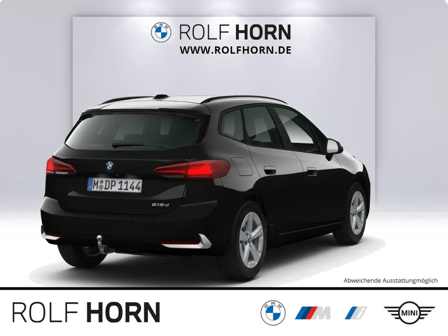 BMW 218 d Active Tourer Autom Navi AHK Klima Sitzhzg Schwarz - 2