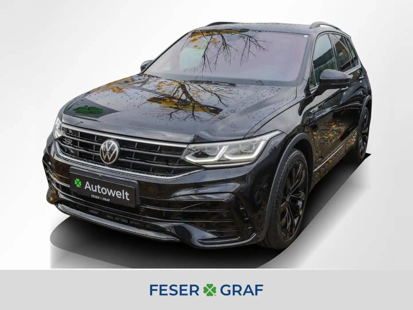 Volkswagen Tiguan 2.0 TSI 4M R-Line Black AHK Matrix Pano Schwarz - 1