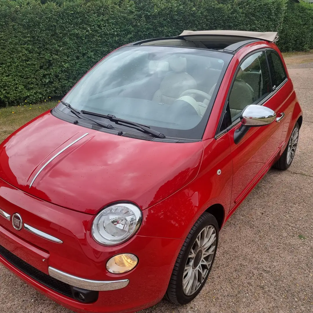 Fiat 500C 1.2i Lounge 80.000km CT VIERGE 1 AN GARNTIE Rouge - 2