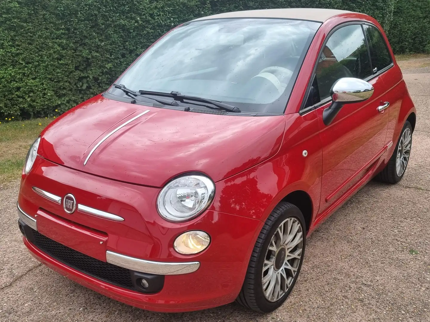 Fiat 500C 1.2i Lounge 80.000km CT VIERGE 1 AN GARNTIE Rouge - 1