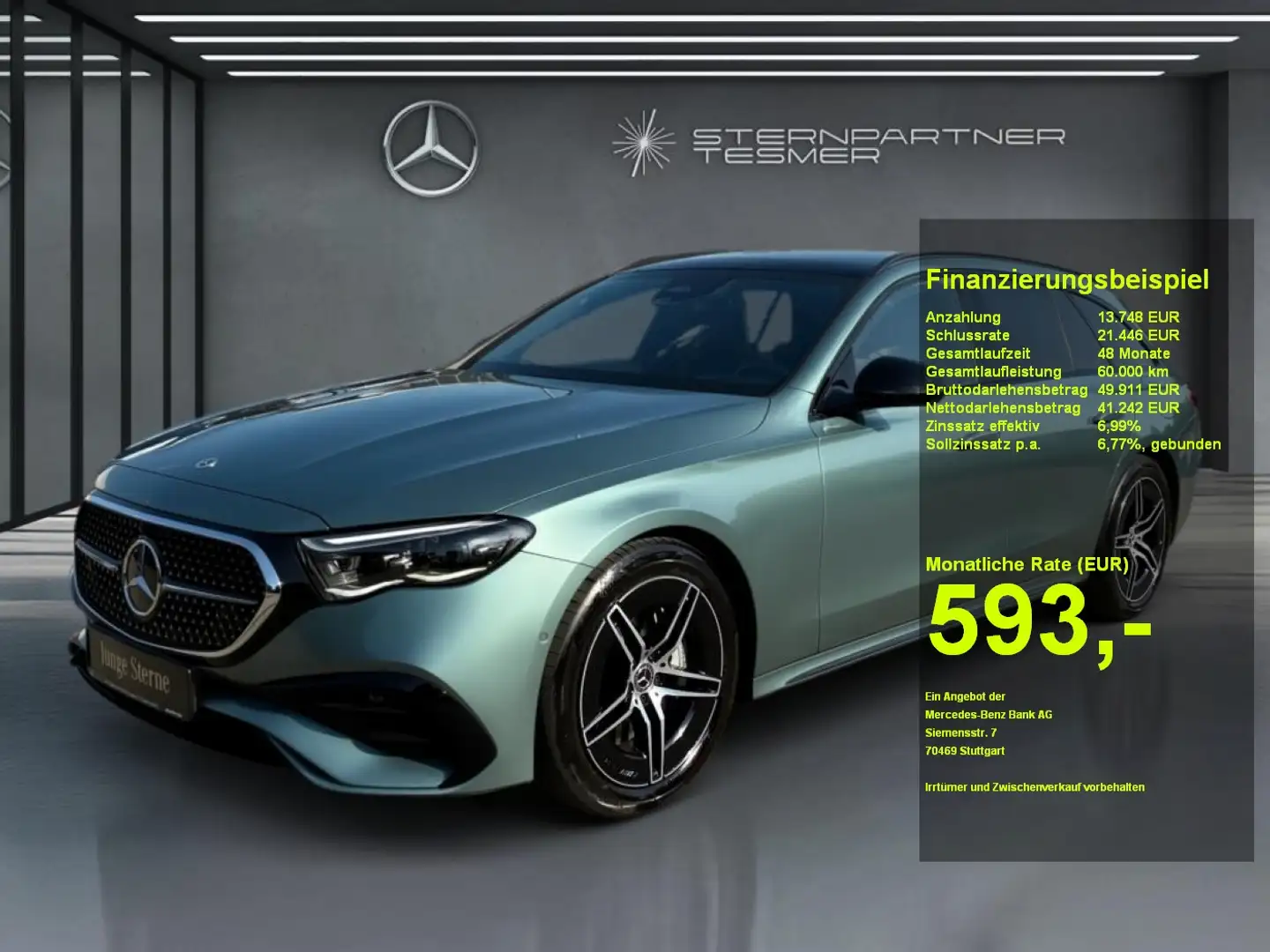 Mercedes-Benz E 300 de T AMG+PANO+AHK+MEMORY+DigLight+360KAMER Silber - 1