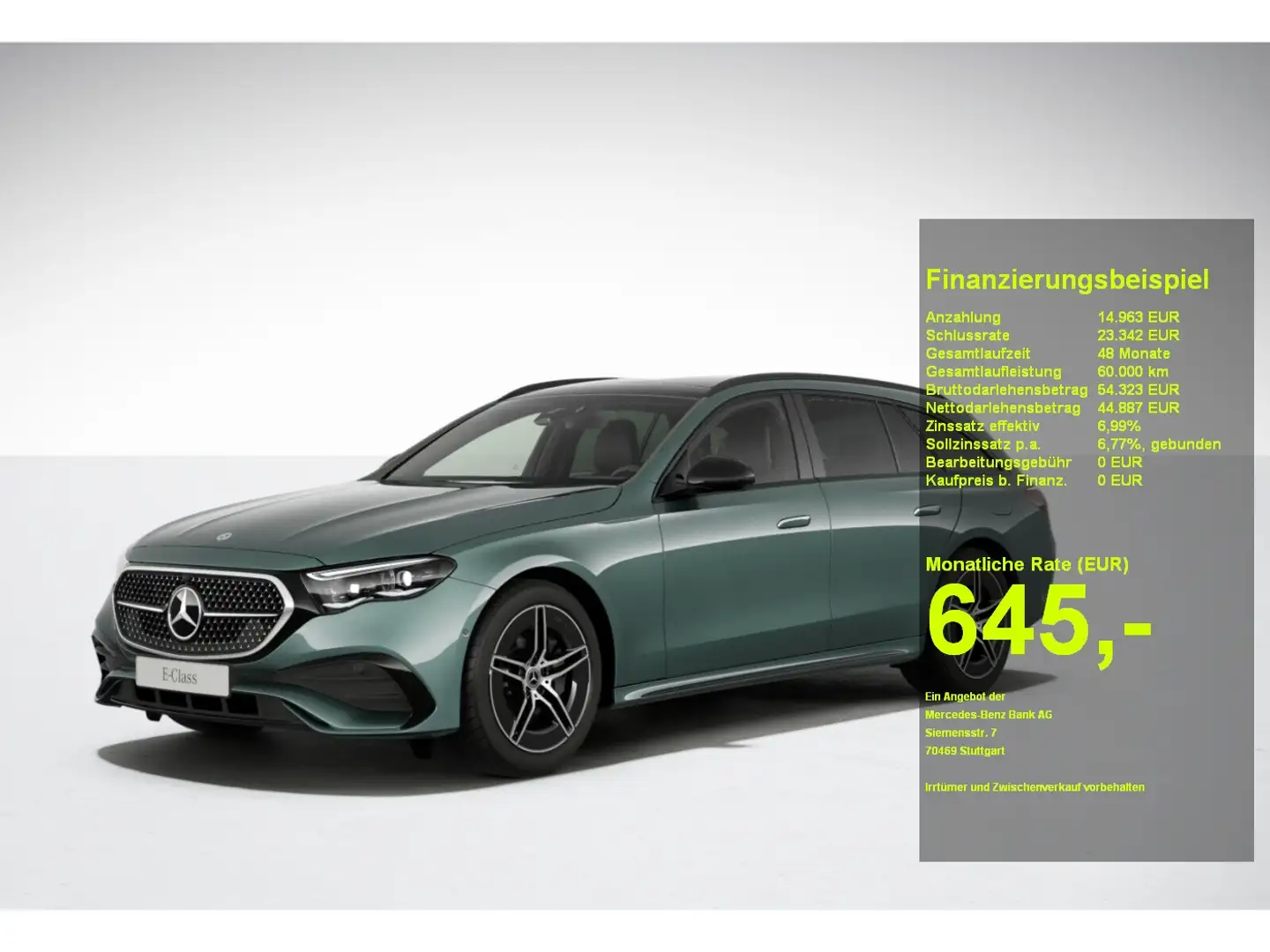 Mercedes-Benz E 300 de T AMG+PANO+AHK+MEMORY+DigLight+360KAMER Silber - 1