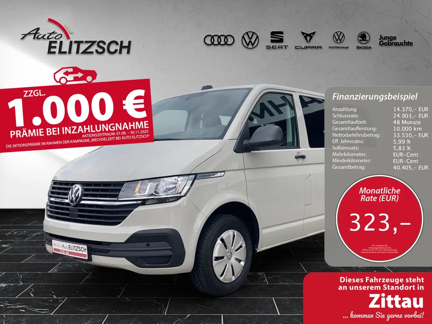 Volkswagen T6 Caravelle T6.1 NAVI CLIMATR. SHZ RFK ACC Grau - 1