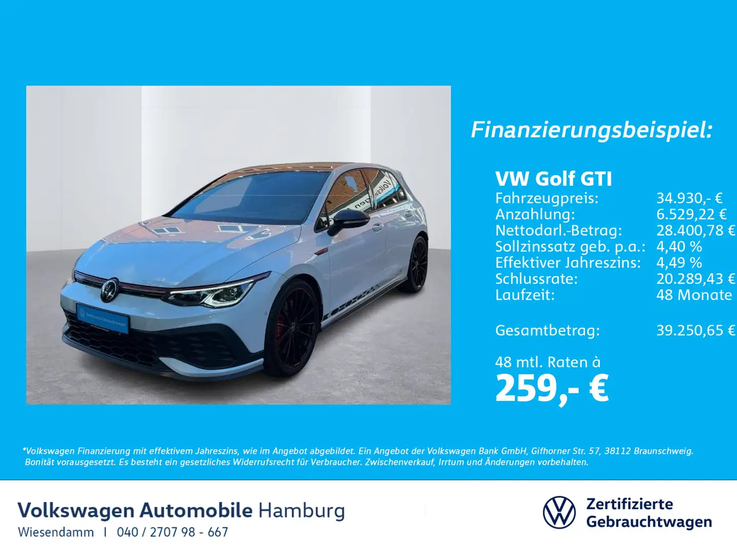 Volkswagen Golf GTI Golf VIII GTI "Clubsport" HUD/KAMERA/MATRIX-LED Weiß - 1