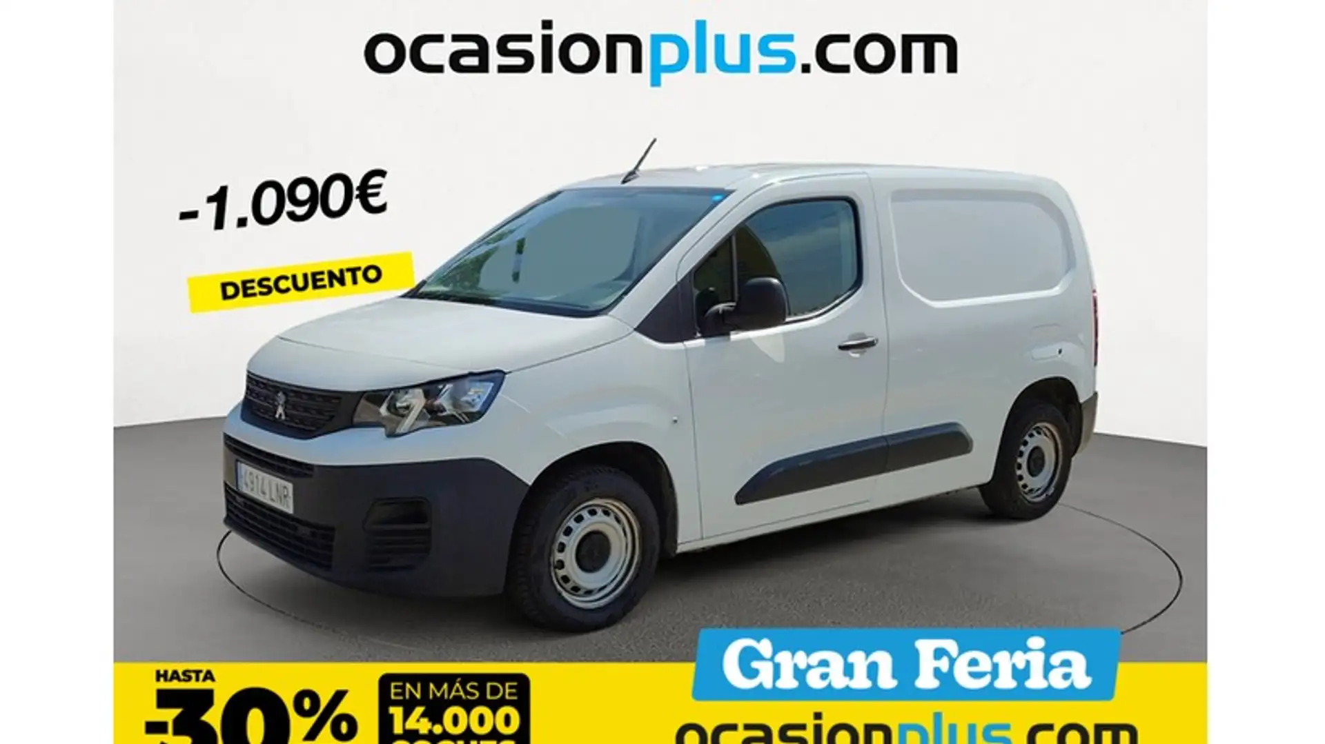Peugeot Partner 1.5BlueHDI S&S Pro Standard 600kg 100 Wit - 1