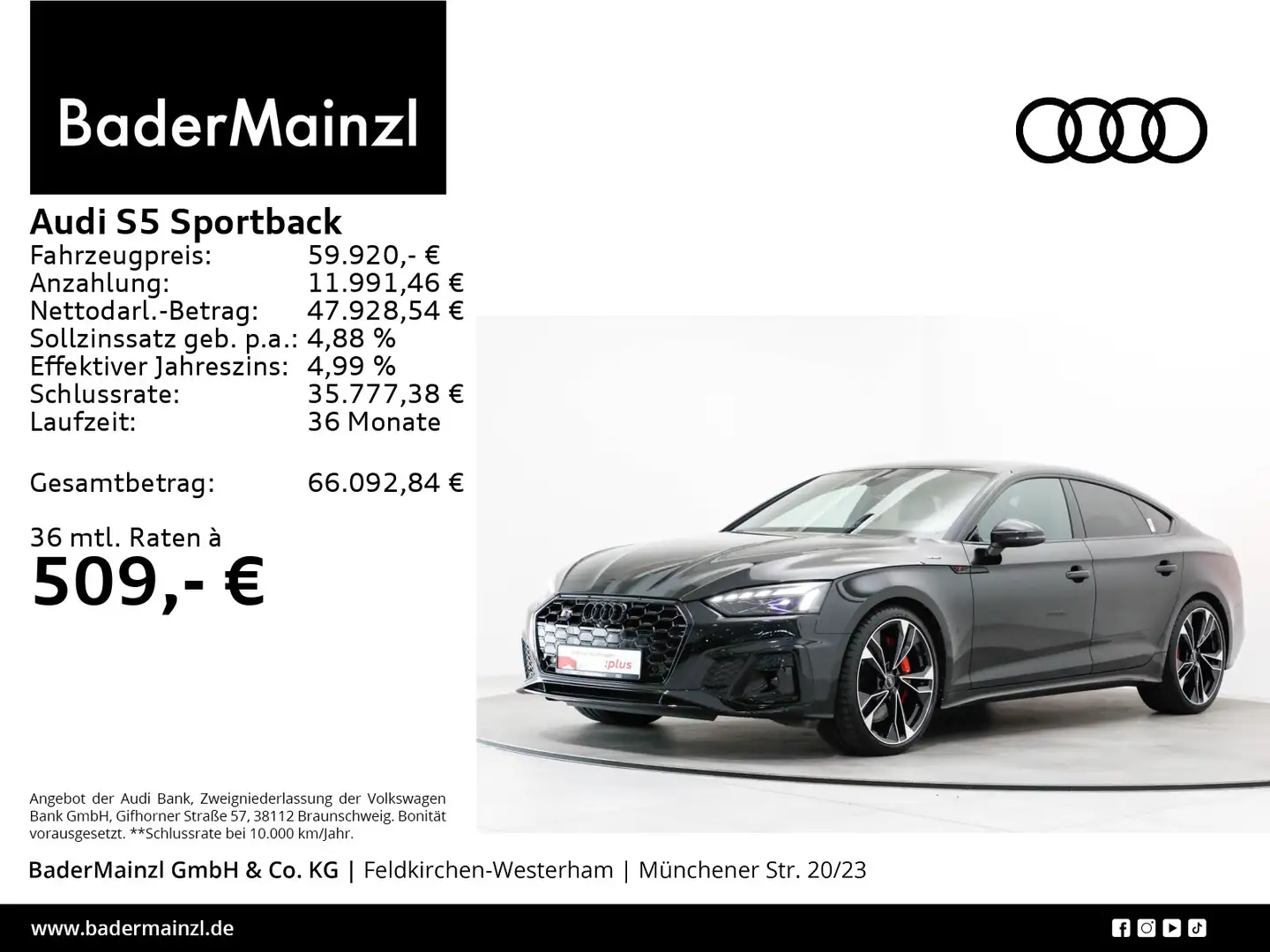 Audi S5 TDI competition plus Matrix Massage Noir - 1