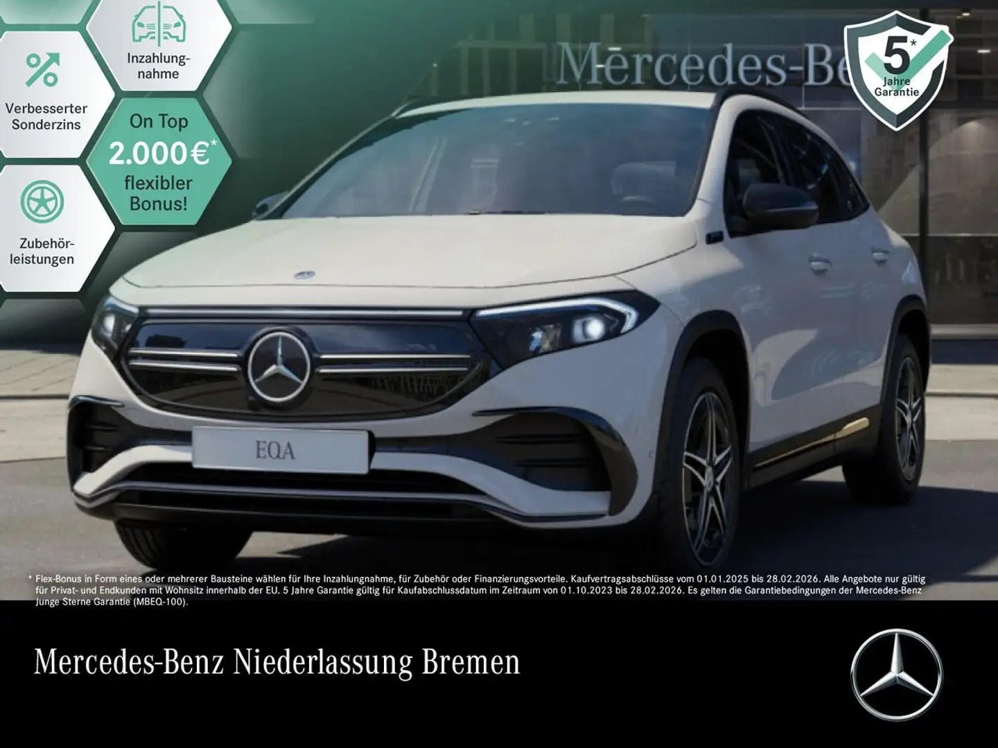 Mercedes-Benz EQA 250 AMG+NIGHT+PLUS-PAKET+KAMERA+KEYLESS Weiß - 1