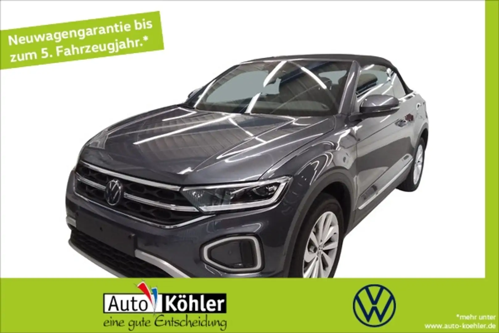 Volkswagen T-Roc Cabriolet Style TSI Standheiz./ AHK/ Kamera Grau - 1