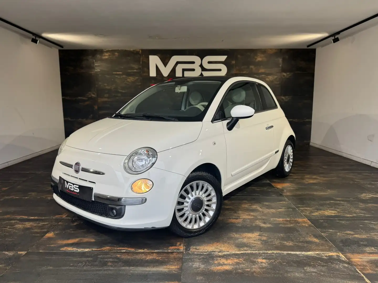 Fiat 500 1.2i Lounge * VOLANT MULTI * CLIM *RADIO*TOIT PANO Bianco - 1