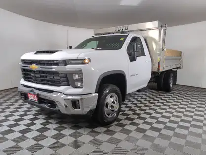 White 2024 Chevrolet Silverado 3500HD Chassis LT Regular Cab 4WD Pickup Truck Four-Wheel Drive Automatic